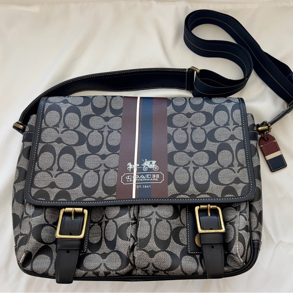 Coach 70077 Signature Shoulder Bag PVC PRE-OWNED
